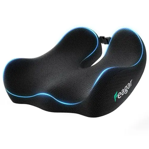 Feagar extra thick memory foam seat cushion with non-slip bottom