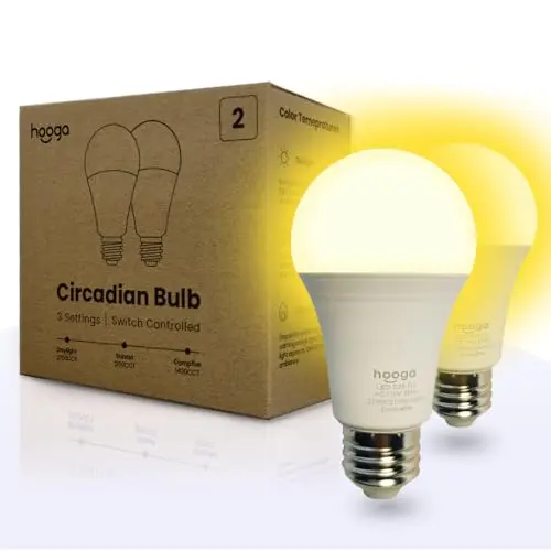 Hooga circadian rhythm light bulb with multiple color temperature settings