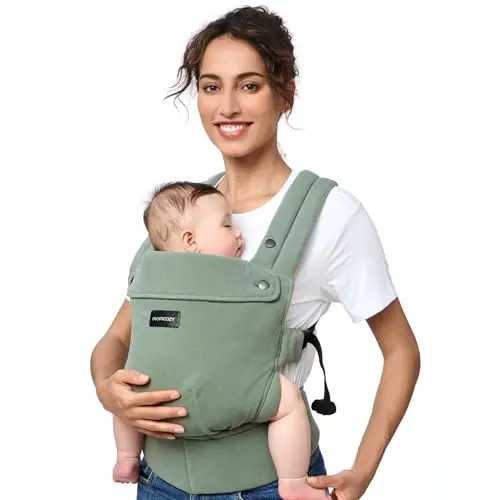 Momcozy premium baby carrier in sage green