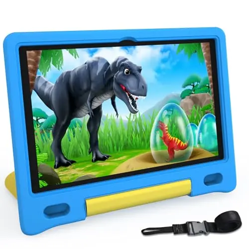 YACXBTK 10.1-inch kids tablet in layard blue with case