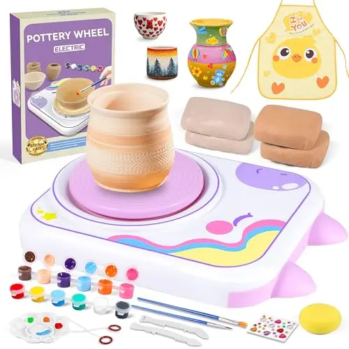 weirtoya purple unicorn themed pottery wheel kit