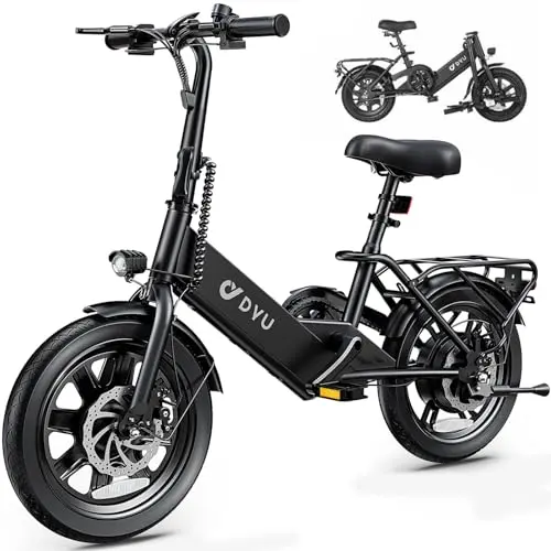 DYU folding electric bike with cargo rack