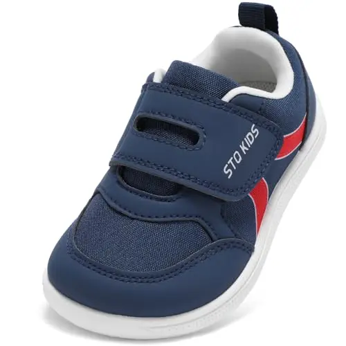 Generic toddler wide toe box shoes in navy with adjustable closure