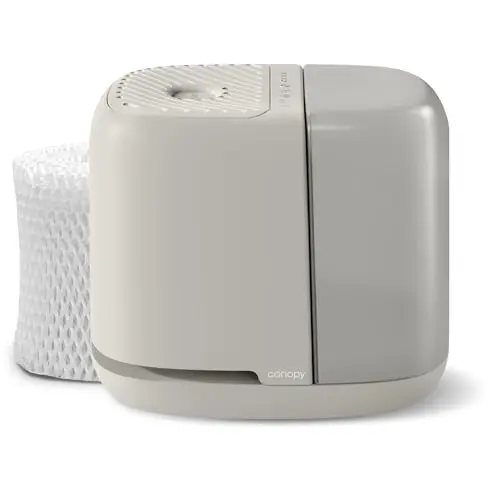 Canopy bedside humidifier with UV technology and sleek design