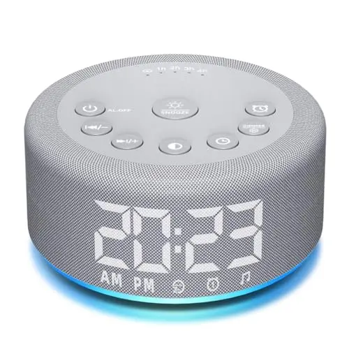 Hushing 3-in-1 white noise machine with alarm clock in grey
