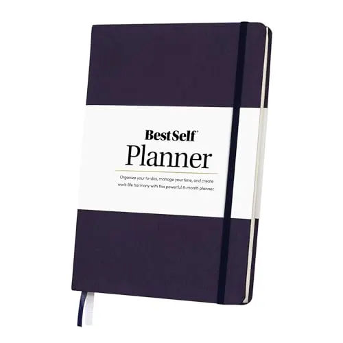 BestSelf Self Planner undated life planner in navy blue
