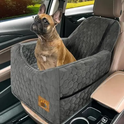 melafa365 dog car seat with velvet cover and memory foam
