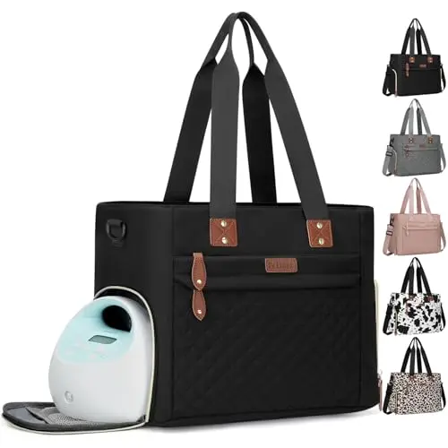 PRITENT diaper tote for working moms with 15-inch laptop sleeve
