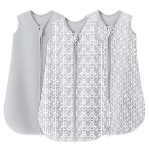 SWEET DOLPHIN baby sleep sack 3-pack in grey for newborns