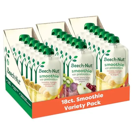 Beech-Nut Toddler Smoothies Variety Pack with yogurt and prebiotics