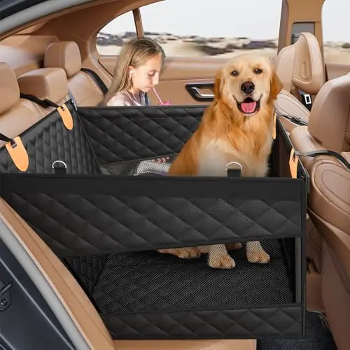 PETICON dog car seat with hard bottom and mesh windows