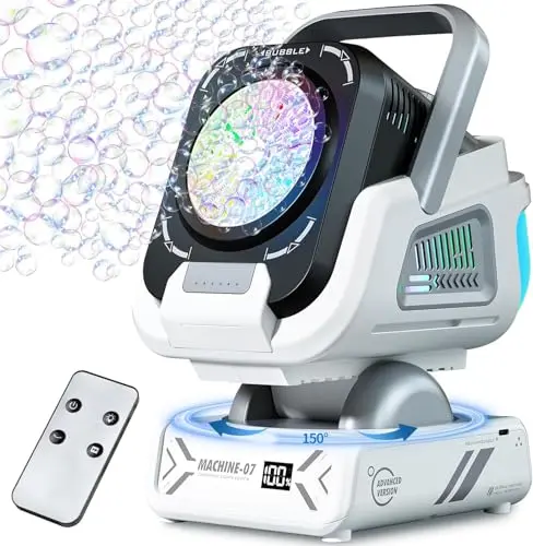 Belemar bubble machine with remote control and RGB lights