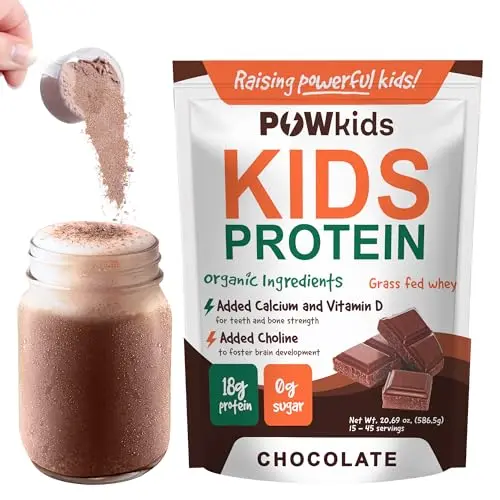 POWkids Chocolate Protein Powder with Zero Sugar