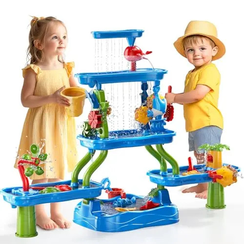 WATUDOU five-tier water table with various activity accessories