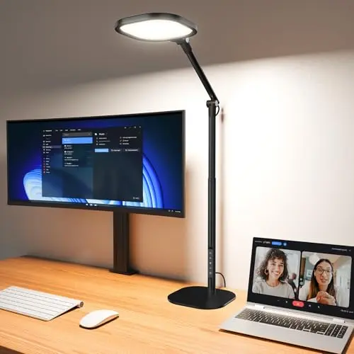 LitONES tall desk lamp with extended height and adjustable joints