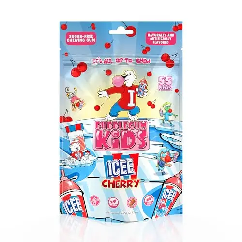 Bubblegum Kids ICEE Cherry chiclet gum in a packet