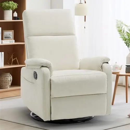 Korser manual recliner in beige with modern armrests