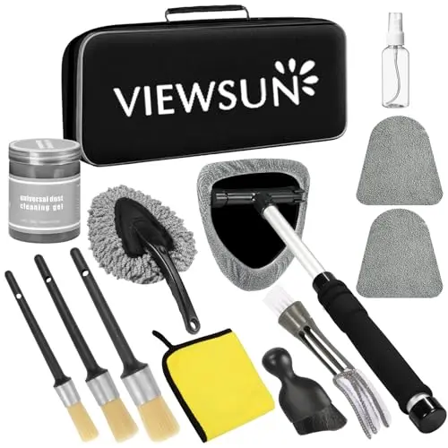 Viewsun car interior cleaning kit with windshield tool