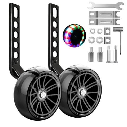 DOUBLE 2 C wider training wheels for single and variable speed bikes