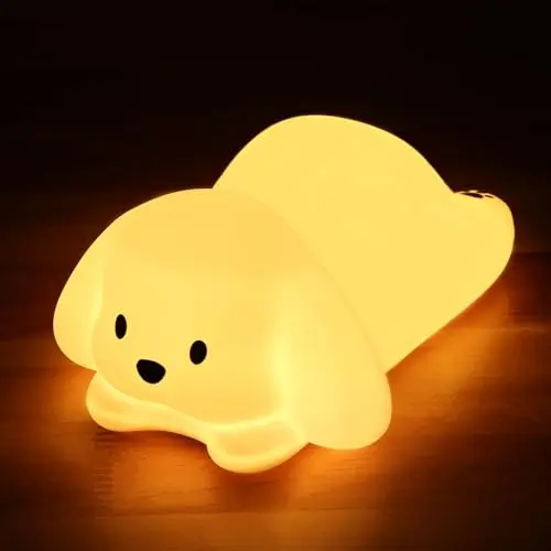 ZKLiLi cute dog-shaped silicone night light