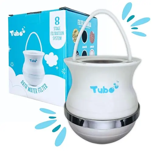 TUBO bath filter with compact design for easy travel