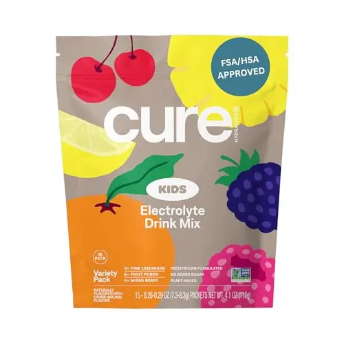 Cure Hydration Kids Electrolyte Drink Mix variety pack packets
