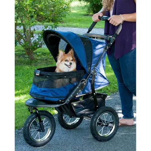 PET GEAR No-Zip Jogger dog stroller with airless tires and easy entry