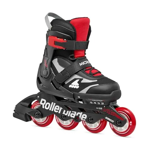 Rollerblade Microblade black and red adjustable inline skates