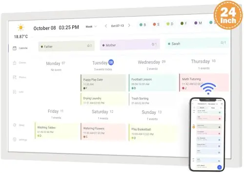 Nethgrow 24-inch digital smart calendar with touchscreen display