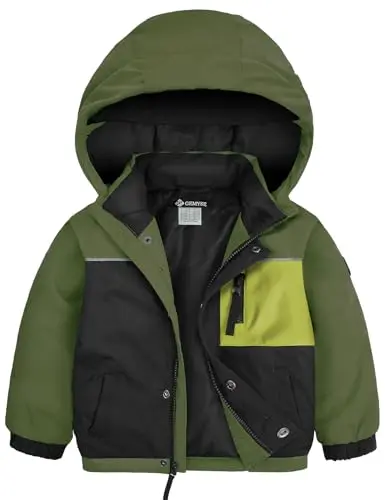 GEMYSE toddler waterproof ski jacket with colorblock design