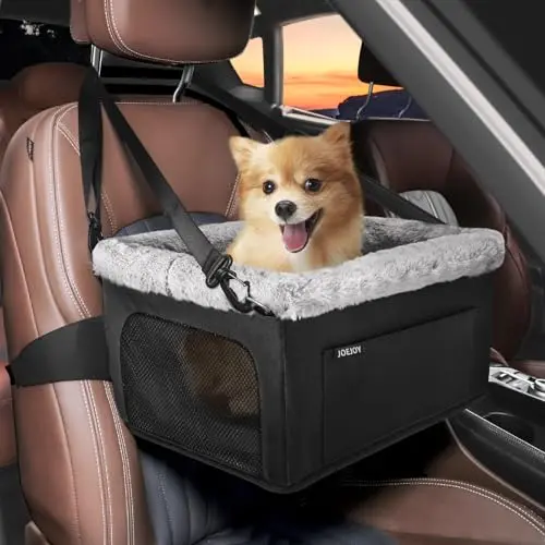 JOEJOY dog booster seat with metal frame in car