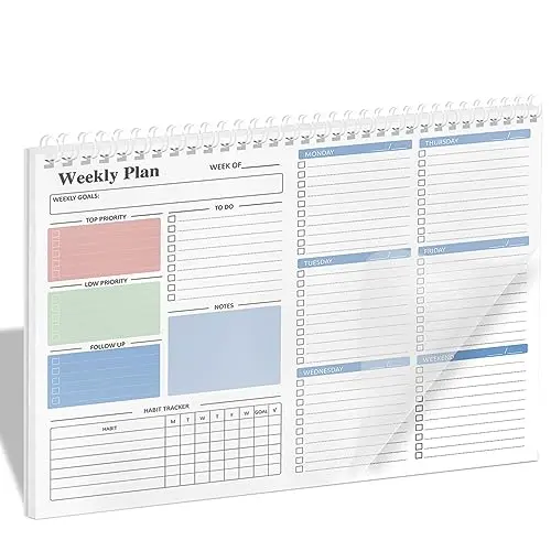 Ymumuda weekly to do list notepad with habit tracker