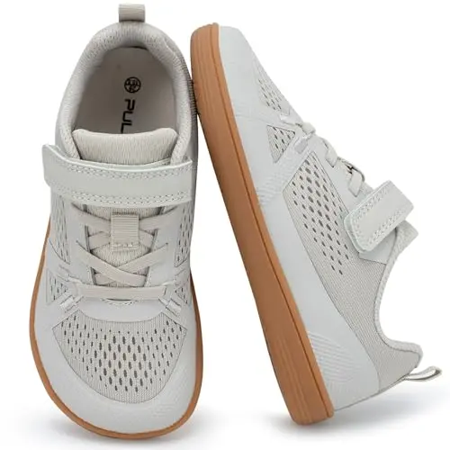 Pulltop toddler barefoot shoes with wide toe box and adjustable ankle strap