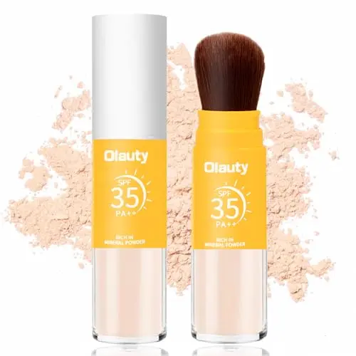 FIRSTFLY mineral sunscreen setting powder with brush applicator