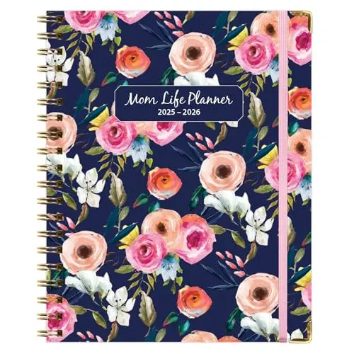 Global Printed Products Mom Life Planner in Small Navy Floral design