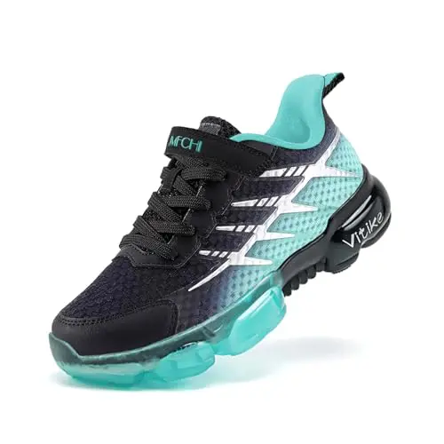 JMFCHI knitted mesh sports shoes for kids with elastic lace