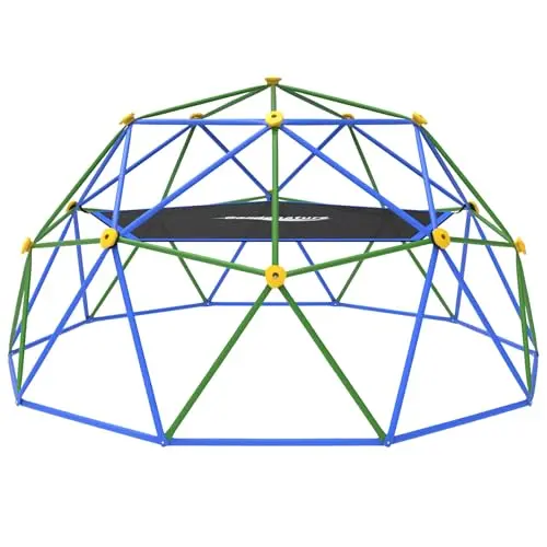 Gardenature 10FT climbing dome with hammock in blue and green colors