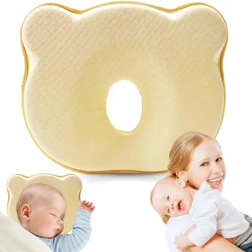CMJ PRO premium memory foam baby pillow for flat head prevention