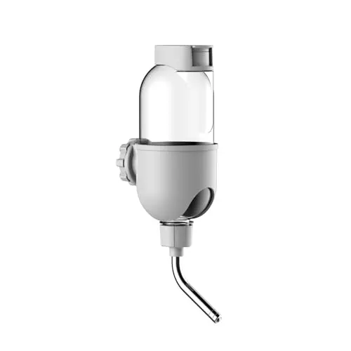 TOKAYIFE gray water bottle with 360-degree rotatable nozzle for small pets