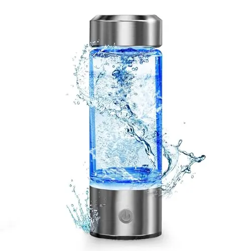 ikming Hydrogen Water Bottle in silvery with glass material