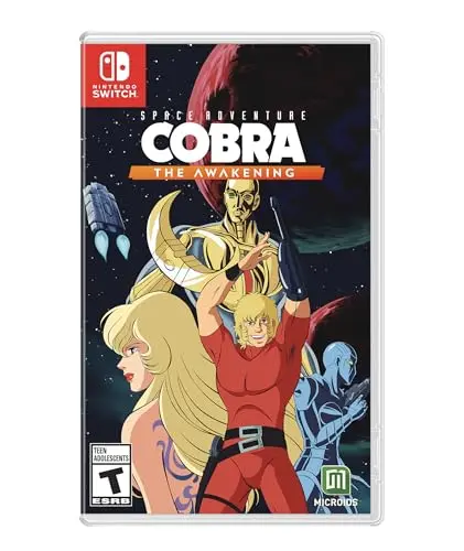 Space Adventure Cobra game cover showing sci-fi action