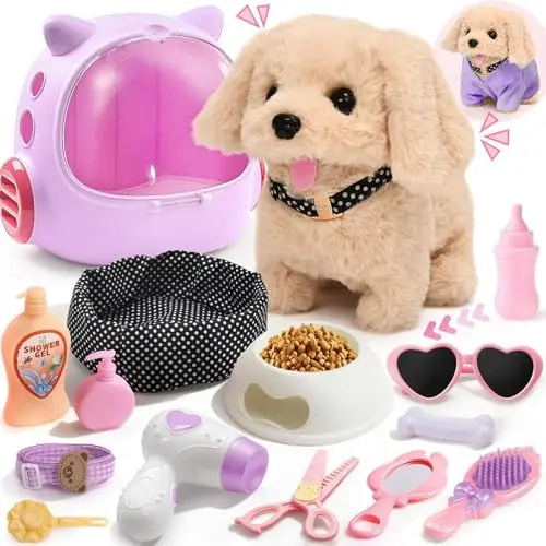 CLEBOEN Interactive Robot Puppy Plush Toy
