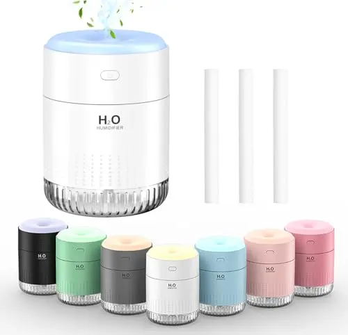 SZO portable humidifier in white with compact cylindrical design
