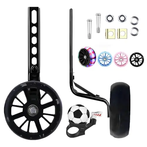 Nakazawa wider bike training wheels with silent anti-skid design