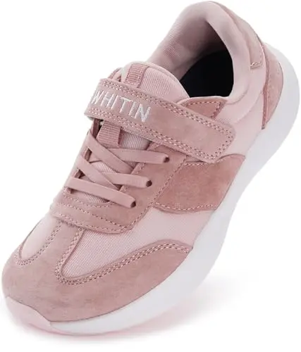 WHITIN girls wide toe box running shoes in pink
