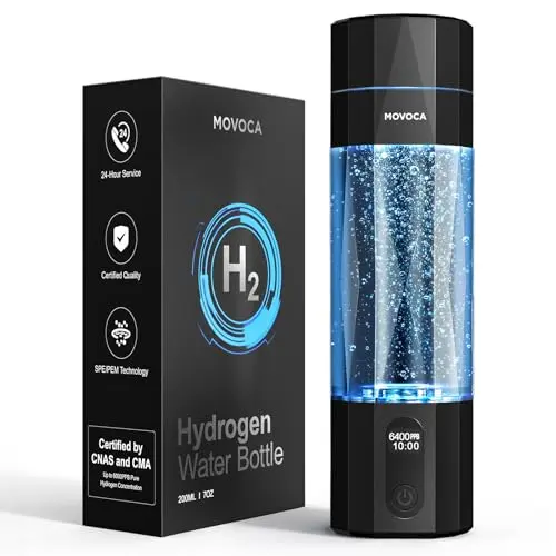 MOVOCA Upgrade Hydrogen Water Bottle with LED timer display