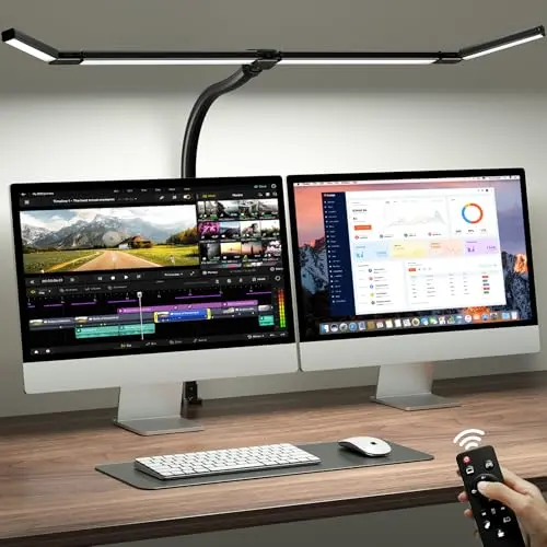 ONEMIX 42-inch LED desk lamp with adjustable 4-segment light bar and remote control