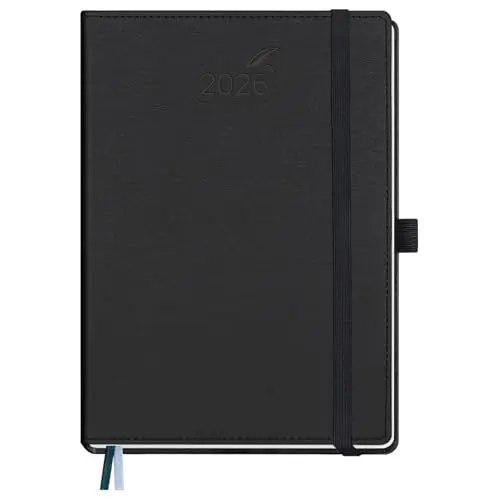 BEZEND weekly monthly planner with vegan leather cover and tabs