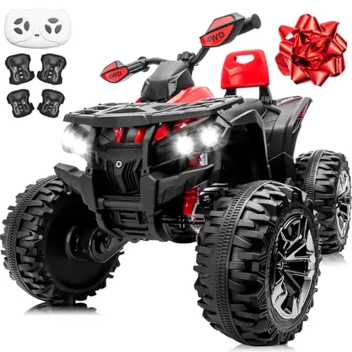 MOEYURO kids electric ATV with remote control and two seats