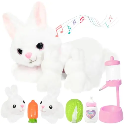 Lonfypeng nurturing bunny with feeding sounds and baby bunnies